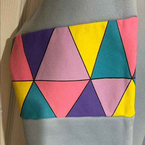 Flying Paper Plane Graphic Colorblock Sweatshirt Abstract Geometric soft comfy - Picture 6 of 11